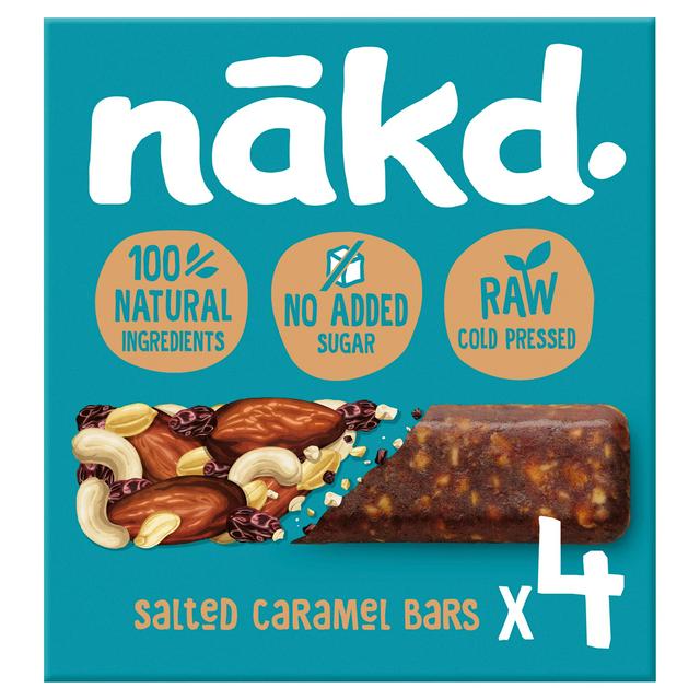 Μπάρες Nakd Raw Fruit and Nut Salted Caramel Gluten-Free Lactose-Free 4x35g