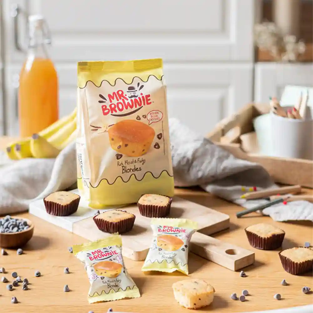 Mr. Brownie Rich Moist And Fudgy Blondies With Belgian Chocolate 200g