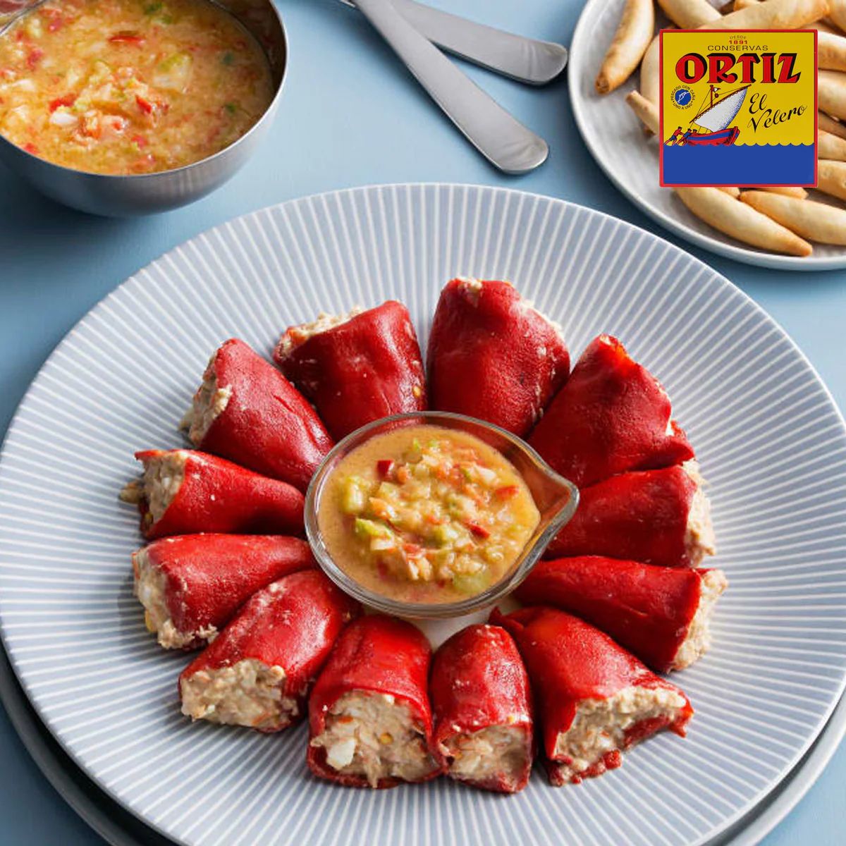 Γεμιστές Πιπεριές Με Λευκό Τόνο Σε Σάλτσα Τομάτας Ortiz Pimientos Del Piquillo Rellenos De Atun Blanco