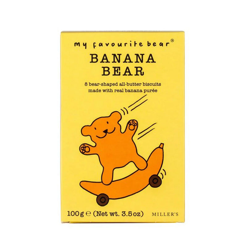 Παιδικά Μπισκότα Βουτύρου Με Γεύση Μπανάνα Artisan Biscuits Millers My Favorite Bear Banana Bear 100g