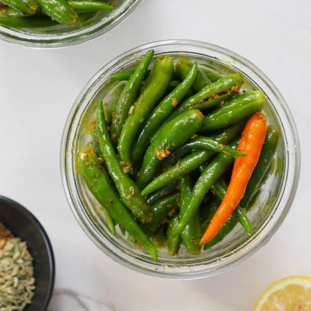 Καυτερές Πράσινες Πιπεριές Τουρσί Cock Pickled Whole Green Chili Peppers 227g