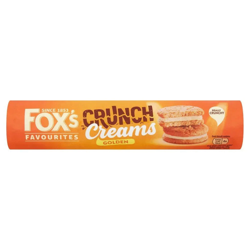 Μπισκότα Βρώμης Γεμιστά Με Κρέμα Βανίλια Foxs Favourites Golden Crunch Creams Oat Biscuits 200g