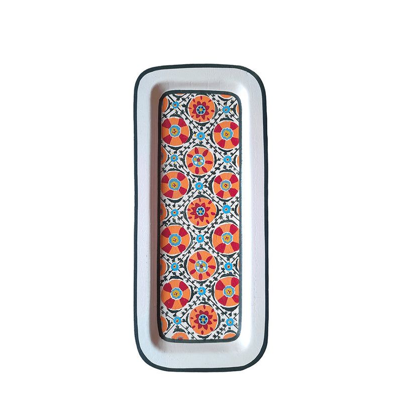 Δίσκος Les Ottomans Iron Tray Ikat White