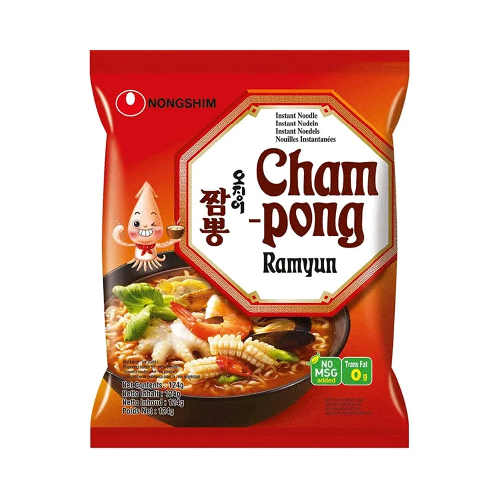 Στιγμιαία Νουντλς Nongshim Champong Ramyun Instant Noodle Spicy Seafood 124g