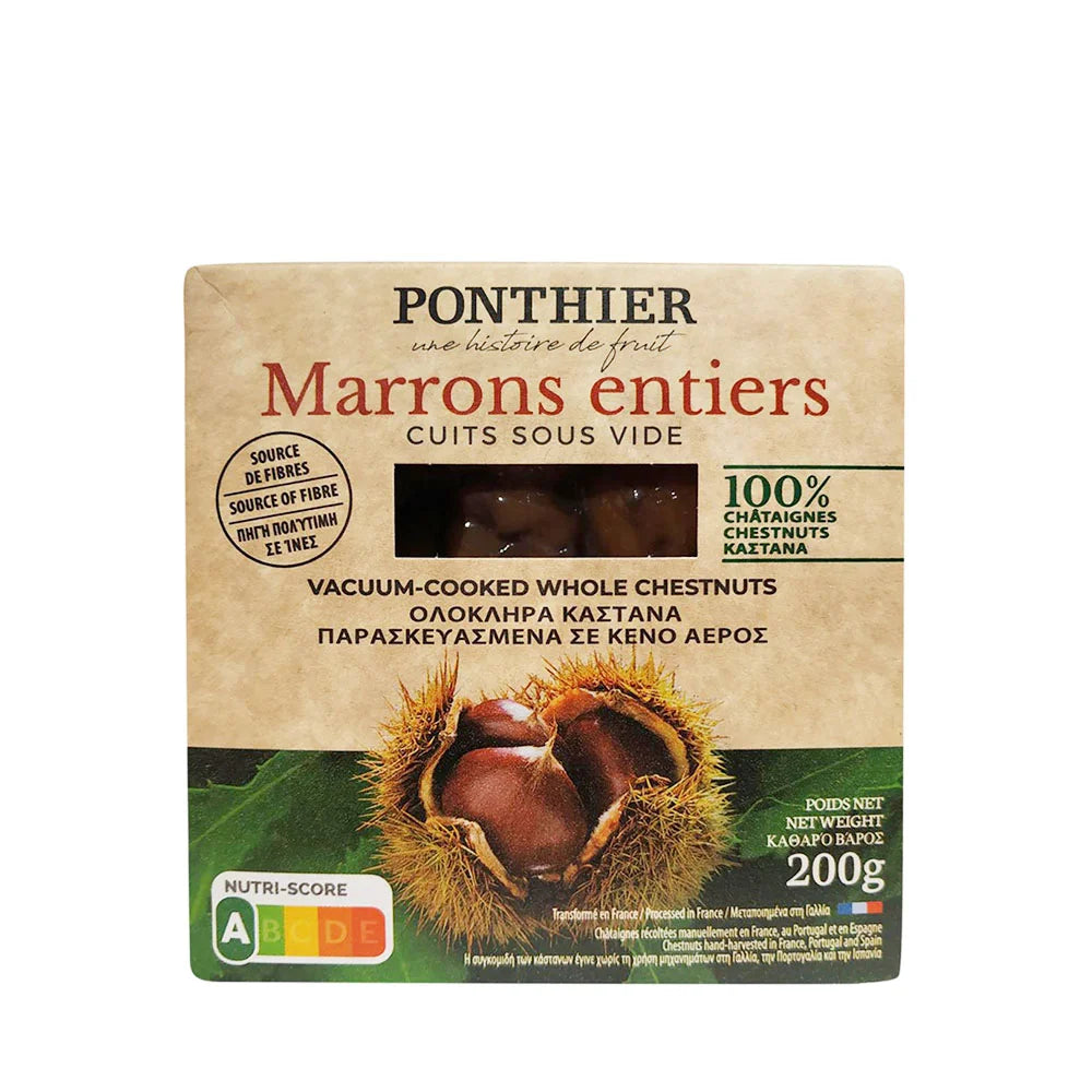 Κάστανα Ολόκληρα Παρασκευασμένα Σε Κενό Αέρος Ponthier Marrons Entiers Cuita Sous Vide 200g