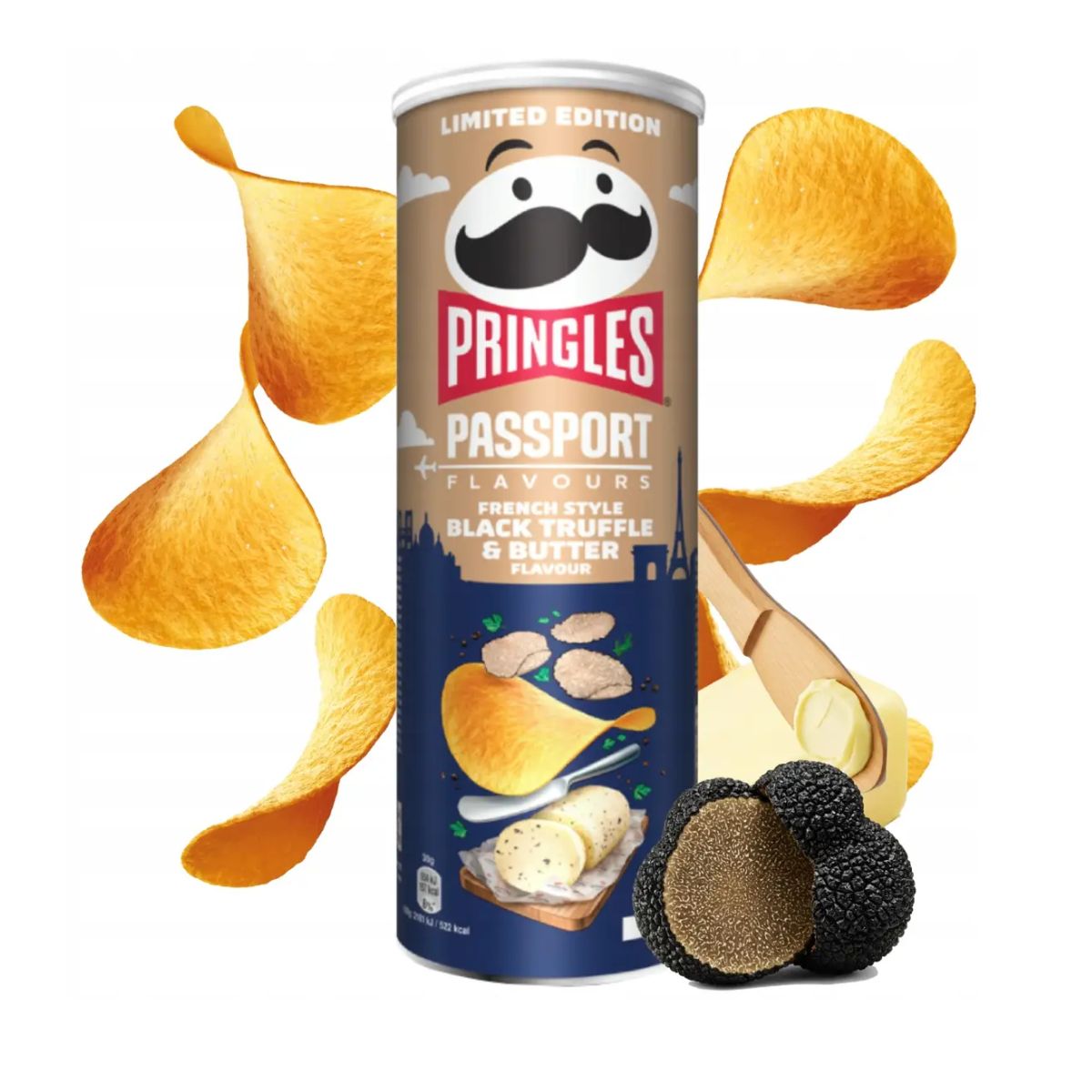 Πατατάκια Pringles Limited Edition French Style Black Truffle and Butter Flavour