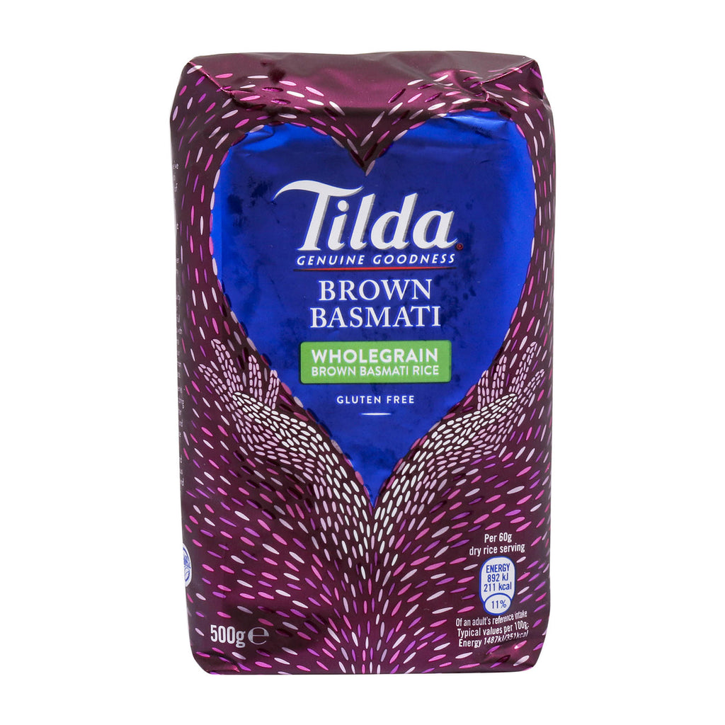 Tilda Wholegrain Brown Basmati Rice Gluten Free 500g