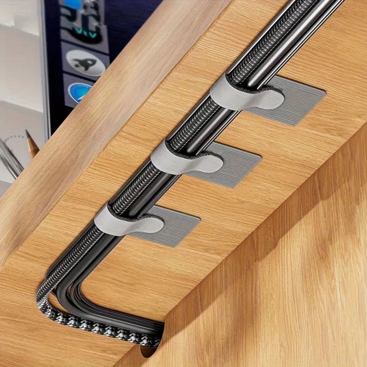 Αυτοκόλλητα Κλιπ Οργάνωσης Καλωδίων 30τμχ Self Adhesive Cable Organizer Clips