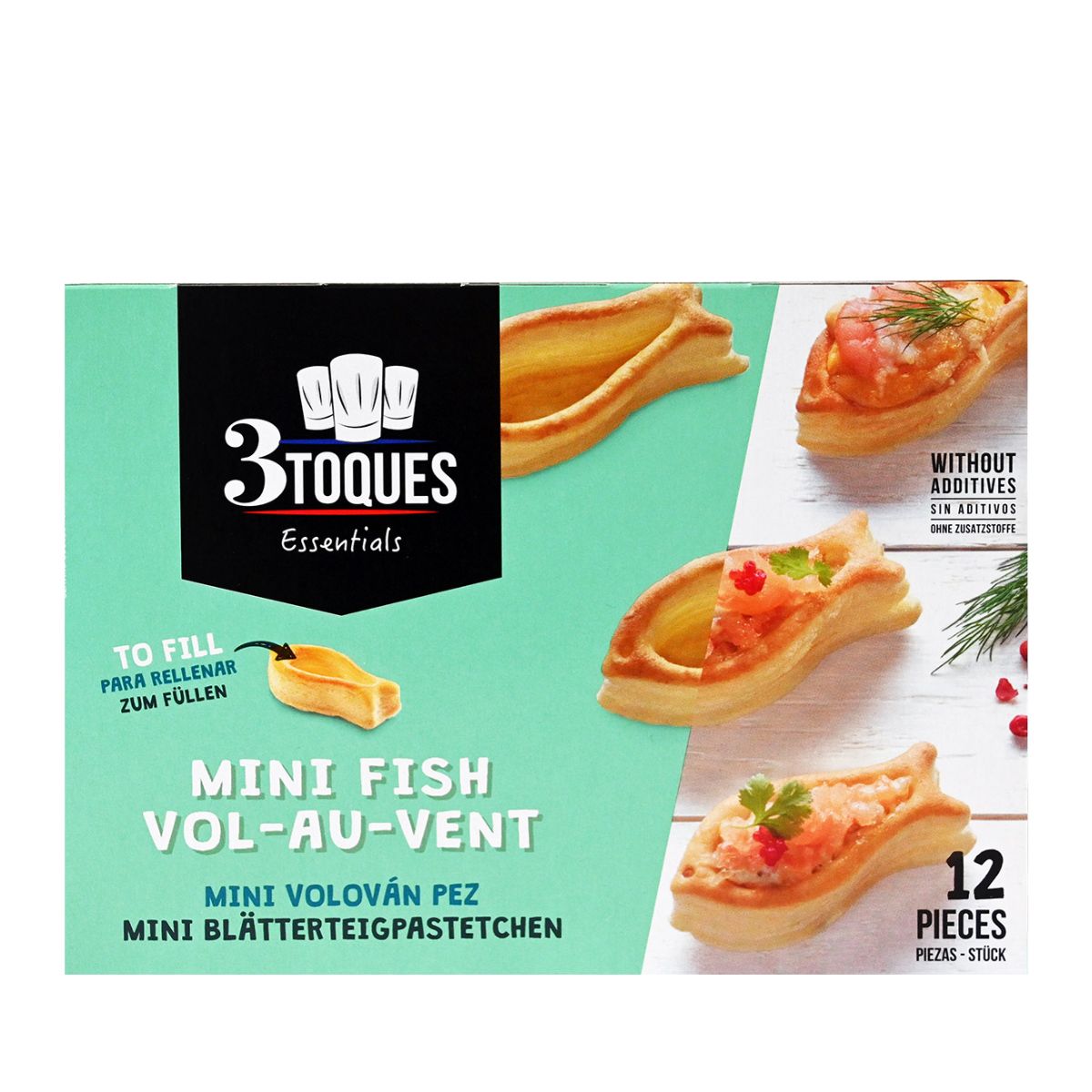 Καναπεδάκια Βάση Σφολιάτας Ψαράκι 3 Toques Mini Fish 12 Pieces