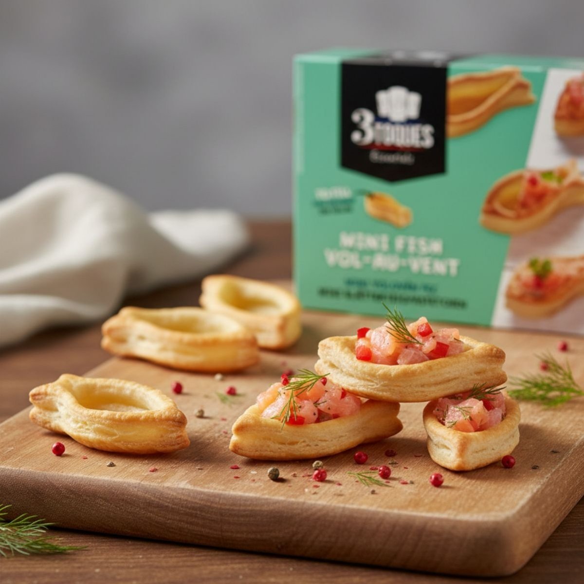 Καναπεδάκια Βάση Σφολιάτας Ψαράκι 3 Toques Mini Fish 12 Pieces