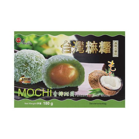 Ιαπωνικό Γλυκό Μότσι Awon Mochi Coconut Pandan 180g