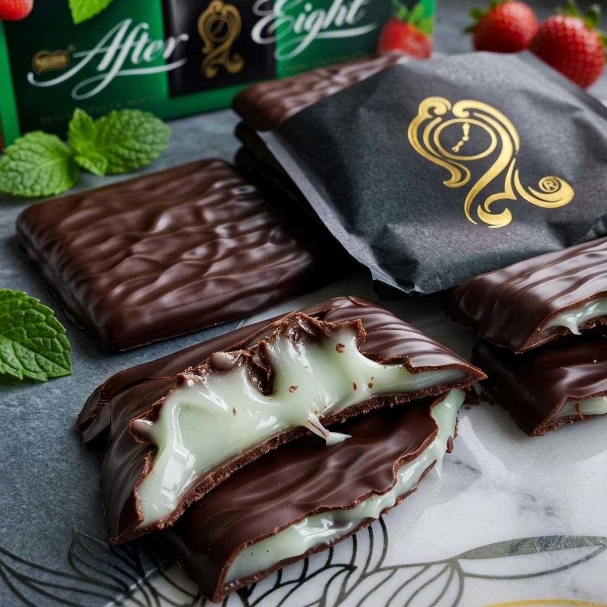 Σοκολατάκια Μέντα Φράουλα After Eight Strawberry and Mint Dark Chocolate Thins