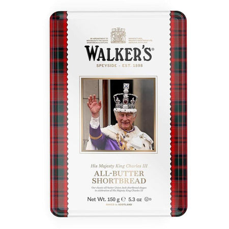 Μπισκότα Walkers All Butter Shortbread Tin Box His Majesty King Charles III 150g