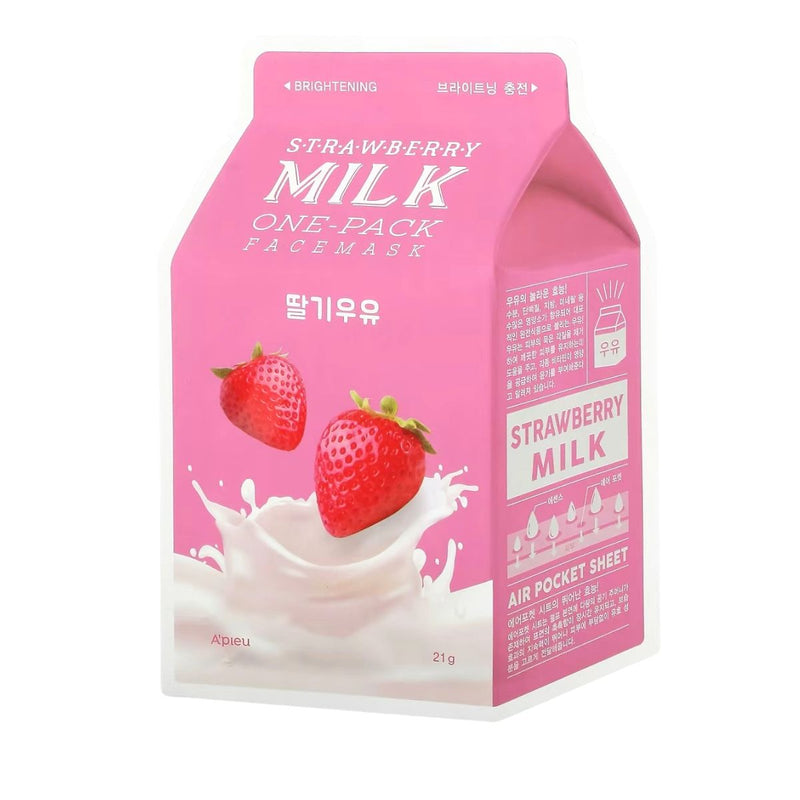 Μάσκα Ενυδάτωσης και Λάμψης Apieu Strawberry Milk Brightening Face Mask