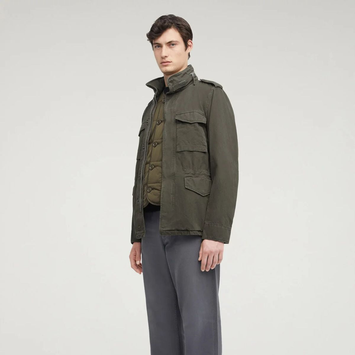 Aspesi Cotton Mini Field Jacket Military