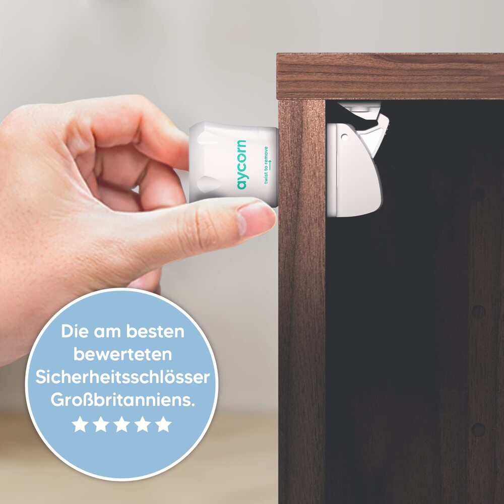 Προστατευτικά Ντουλαπιών με Μαγνήτη Aycorn Cupboard Magnetic Safety Locks for Babies 10pcs