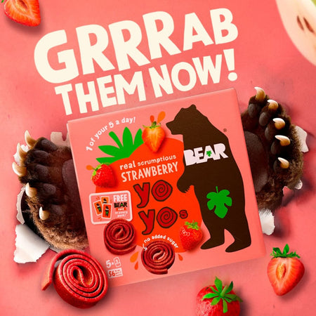 Παιδικό Σνακ Φρούτου Bear YoYo Strawberry 5x20g