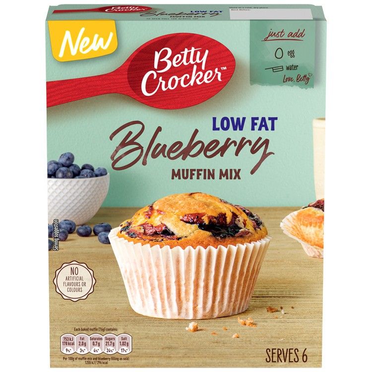 Μείγμα για Muffin Betty Crocker Low Fat Blueberry Muffin Mix 335g