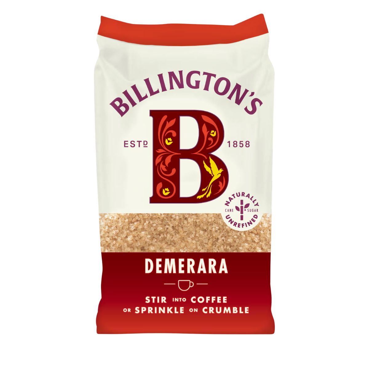 Ζάχαρη Καστανή Ακατέργαστη Billingtons Demerara Natural Unrefined Cane Sugar