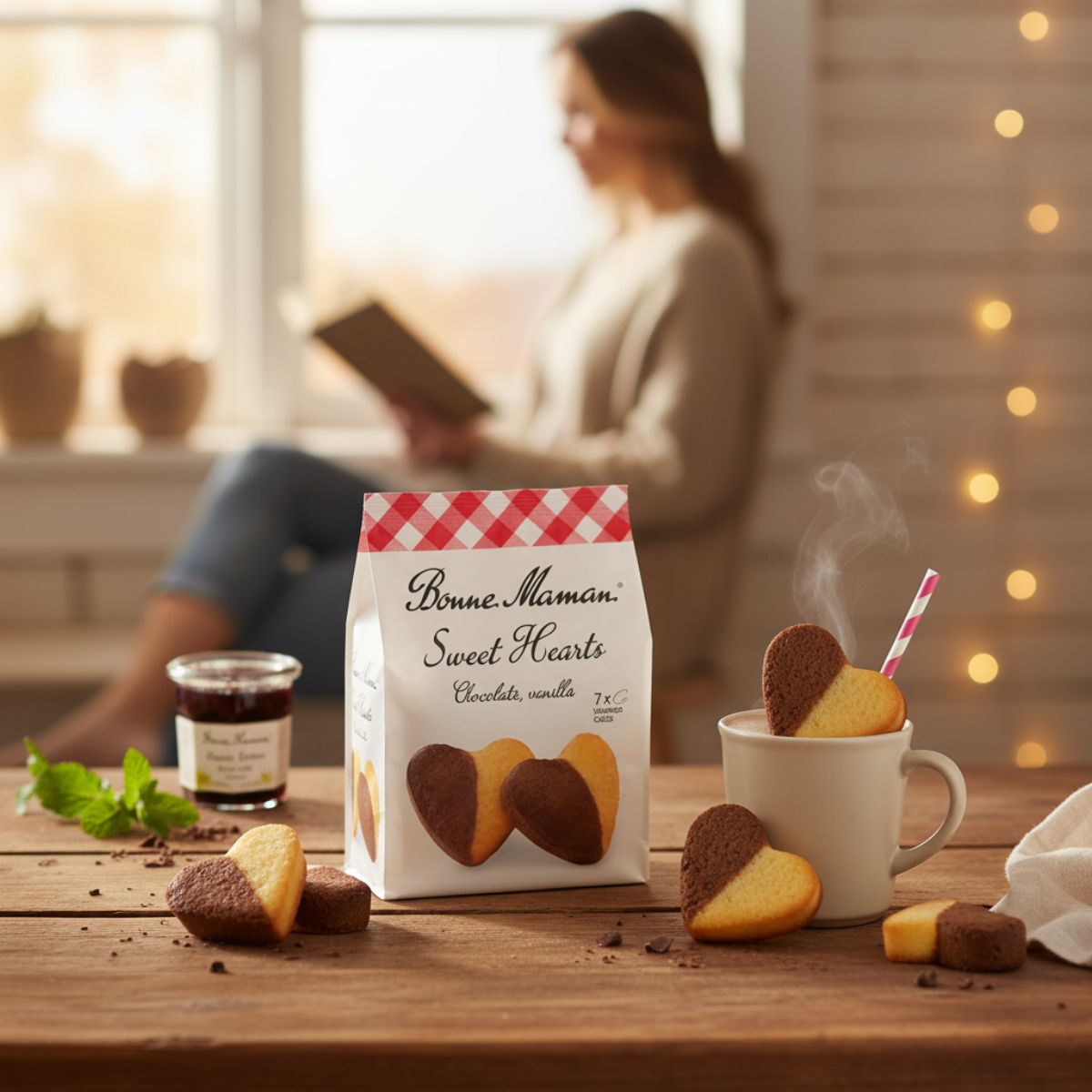 Κέικ Ατομικά Καρδιές Bonne Maman Sweet Hearts Chocolate Vanilla