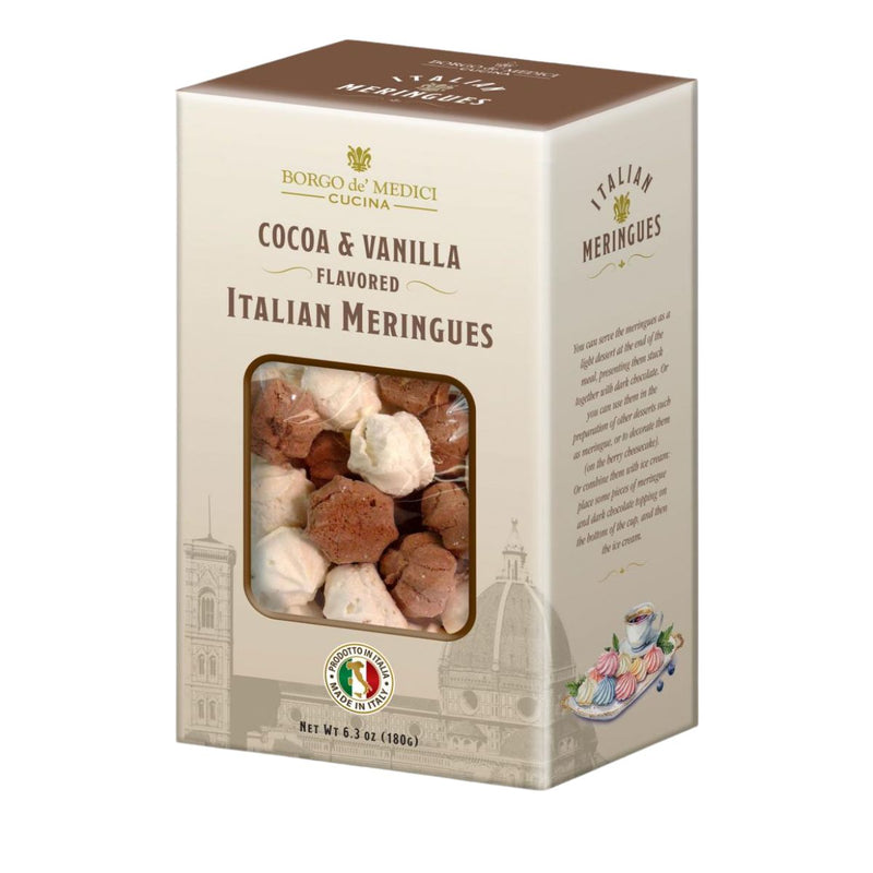 Σνακ Μαρέγκας με Κακάο και Βανίλια Borgo De Medici Italian Cocoa and Vanilla Meringues