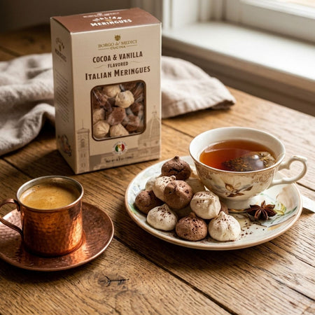 Σνακ Μαρέγκας με Κακάο και Βανίλια Borgo De Medici Italian Cocoa and Vanilla Meringues