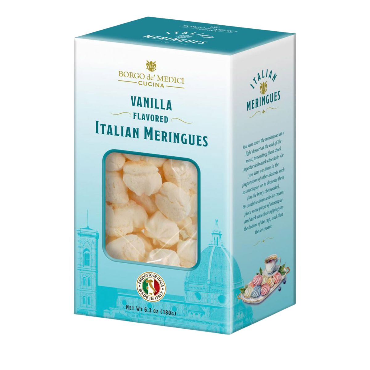 Σνακ Μαρέγκας με Βανίλια Borgo De Medici Italian Vanilla Meringues