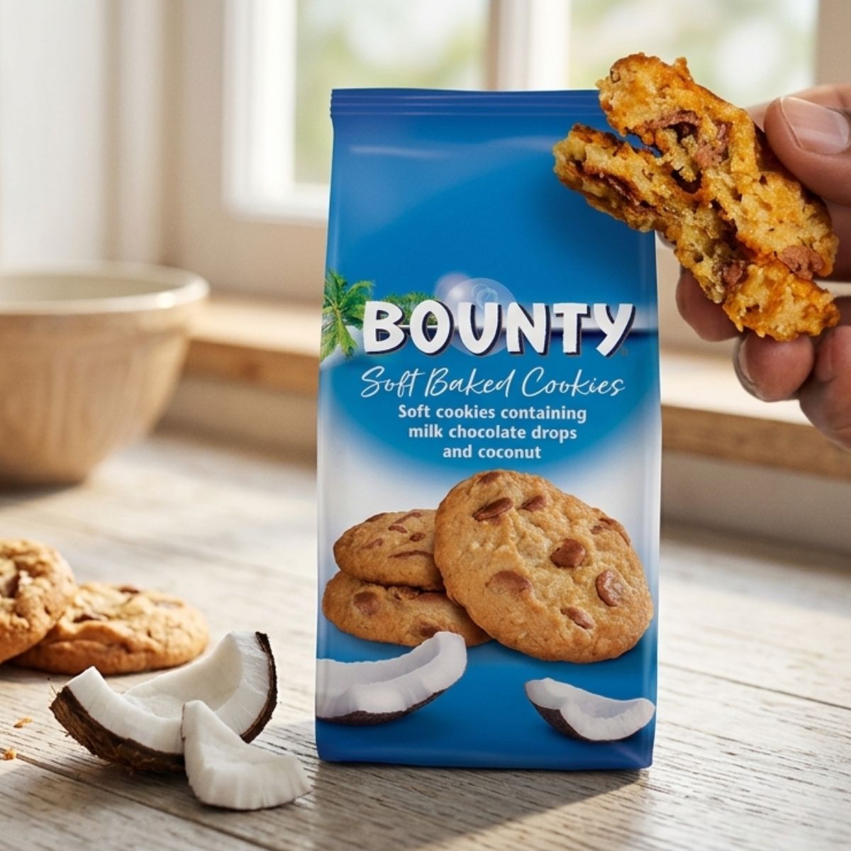 Μπισκότα με Κομματάκια Σοκολάτας Bounty Soft Baked Cookies