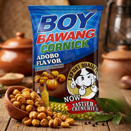 Σνακ Καλαμποκιού με Γεύση Μαριναρισμένο Κρέας Boy Bawang Cornick Adobo Marinated Meat Flavor