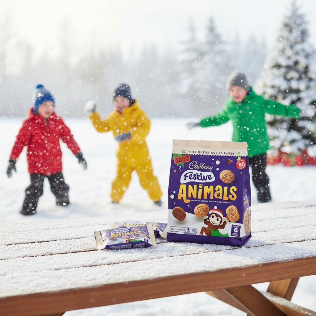 Χριστουγεννιάτικα Μπισκότα Cadbury Chocolate Biscuits Festive Animals Limited Edition