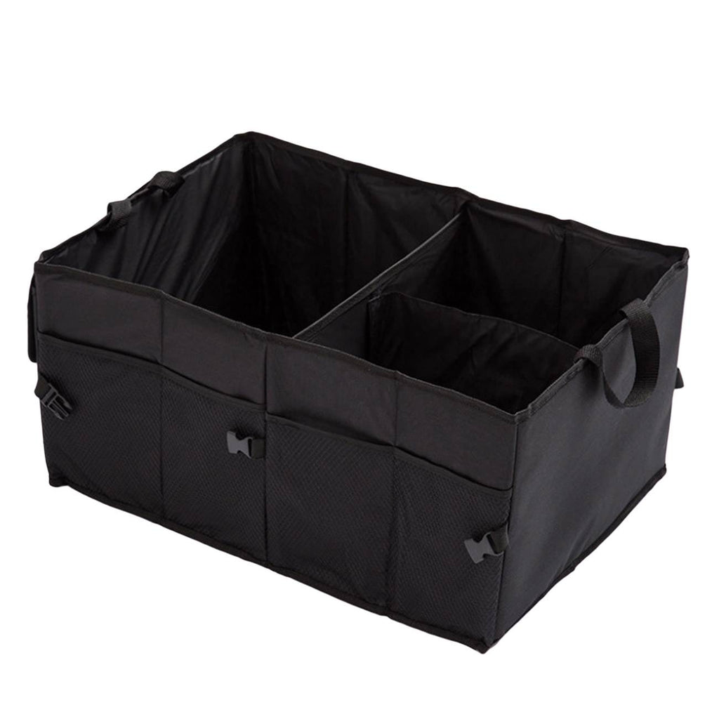 Car Organizer Box Foldable Fabric Black 56x39x26cm-A