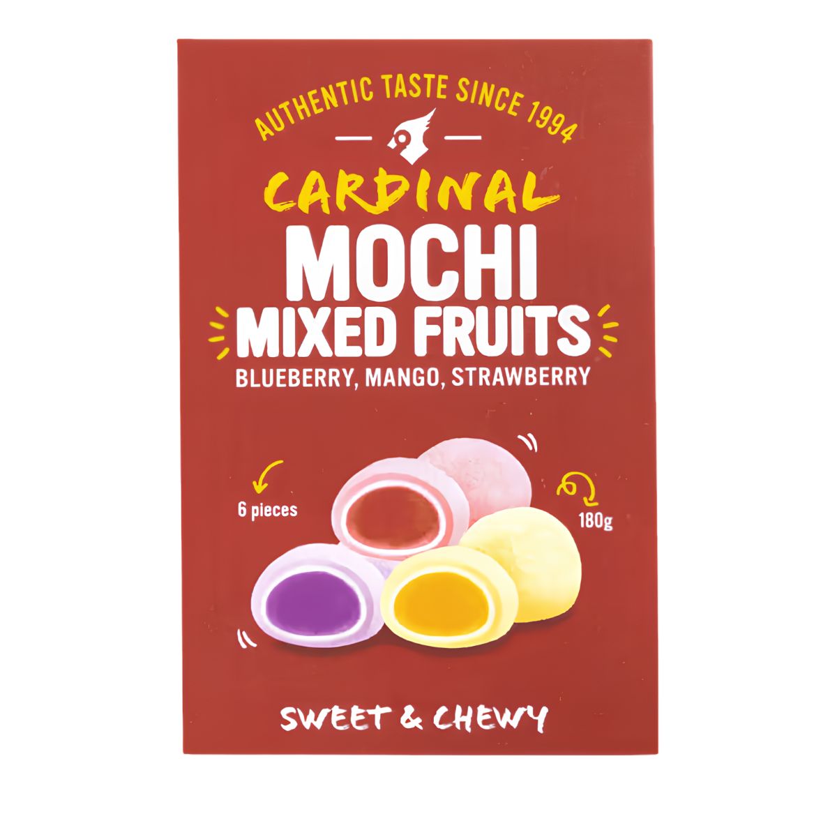 Ιαπωνικό Μαστιχωτό Γλυκό Μότσι Cardinal Mochi Mixed Fruits