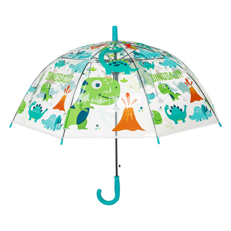 Childrens Umbrella Automatic Dinosaurs Transparent Cane 65cm-B