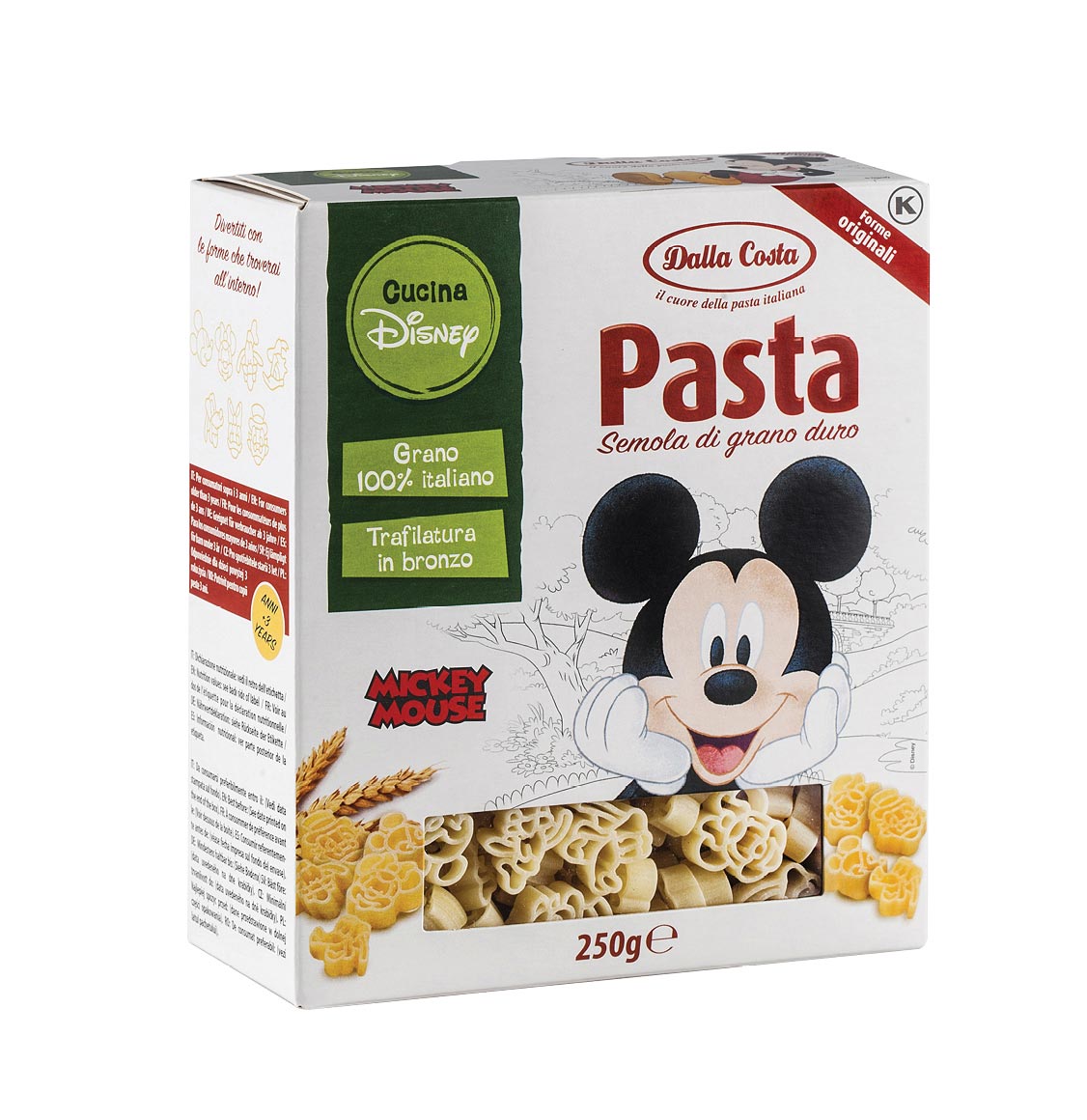 Παιδικά Ζυμαρικά Dalla Costa Disney Kitchen Pasta Mickey Mouse 250g