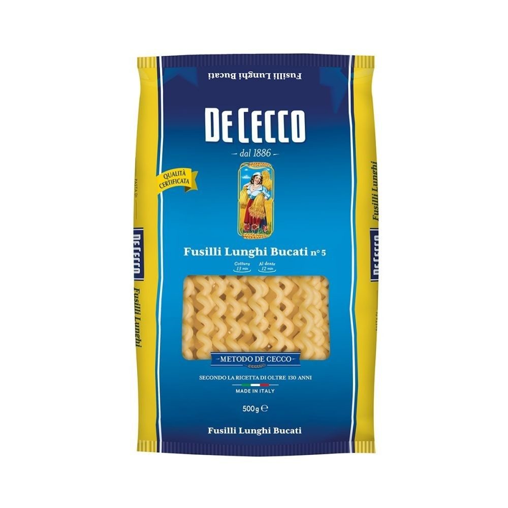 De Cecco Classic No 5 Fusilli Lunghi Bucati 500g