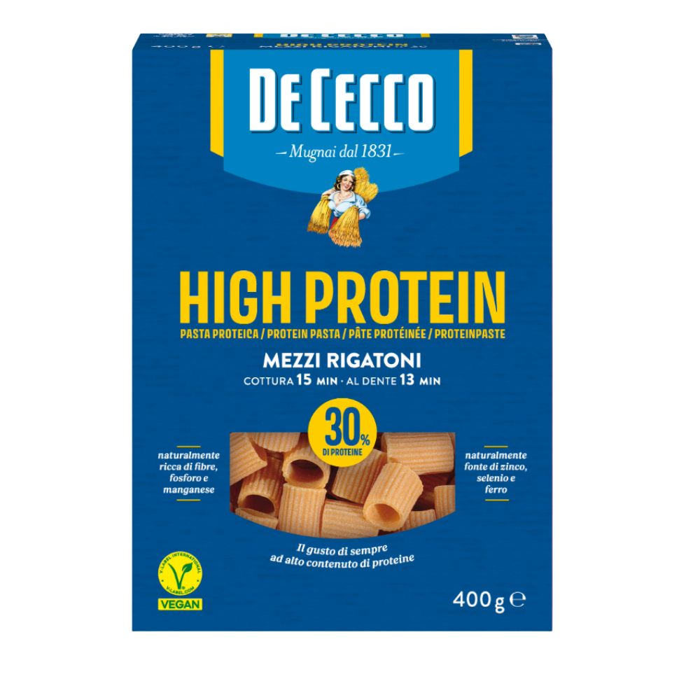 Ζυμαρικά De Cecco High Protein Mezzi Rigatoni No 26 400g