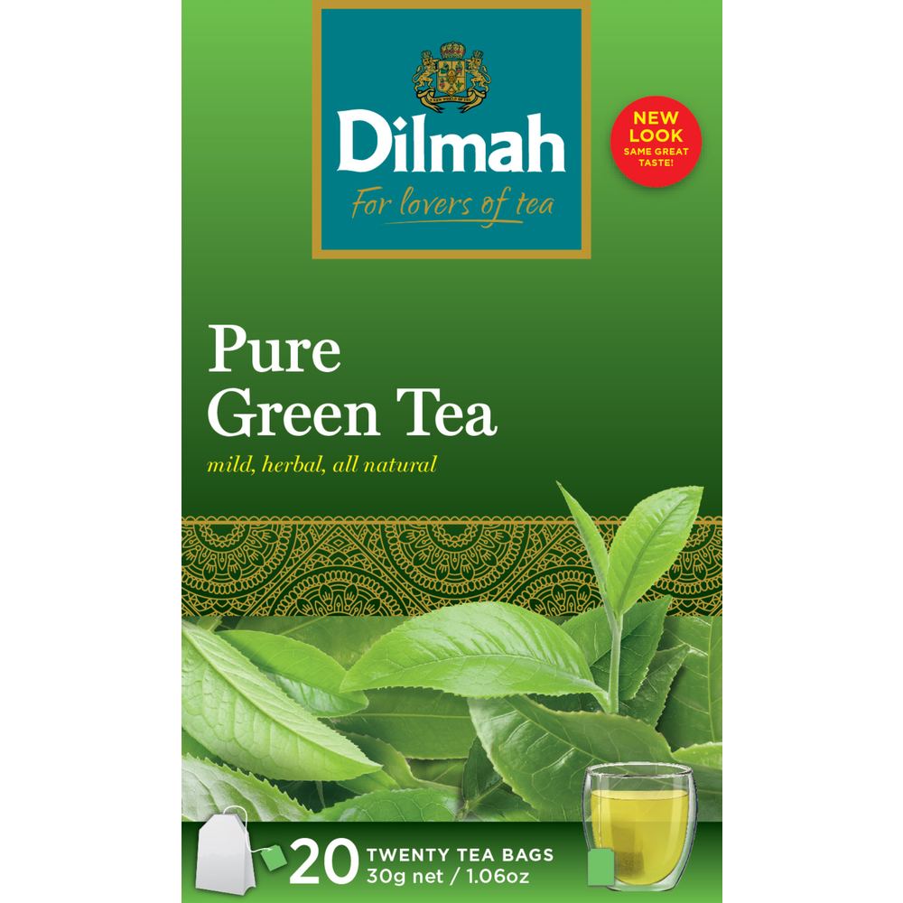 Dilmah Pure Green Tea 20 Tea Bags 30g-A