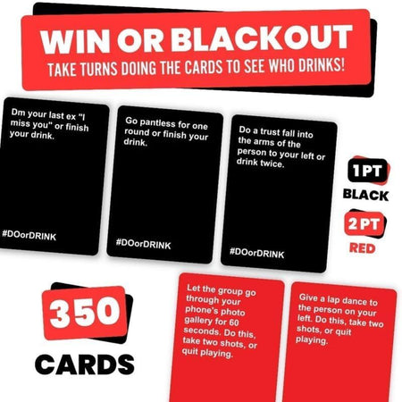 Επιτραπέζιο Do or Drink Win Or Blackout Drinking Game (Στα Αγγλικά)