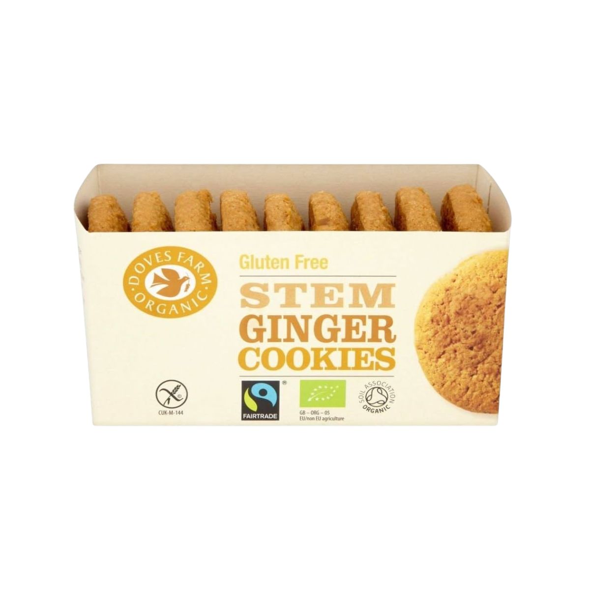 Μπισκότα Βιολογικά Τζίντζερ Doves Farm Freee Stem Ginger Cookies