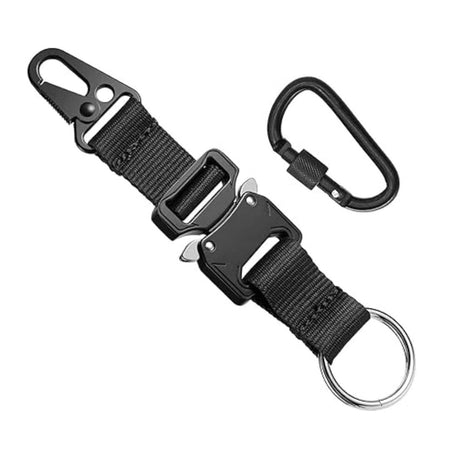 Μπρελόκ EDC Keychain with Buckle and Stainless Steel Ring 2pcs