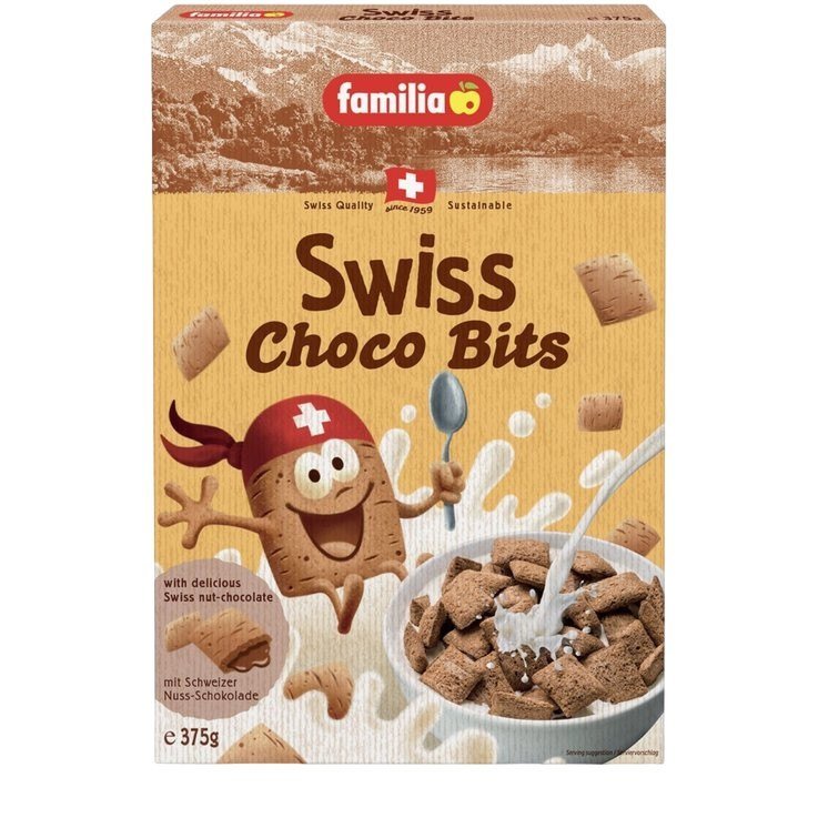 Παιδικά Δημητριακά Ολικής Άλεσης Familia Swiss Choco Bits 375g