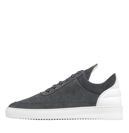 Filling Pieces Low Top Ripple Perforated Dark Grey-A