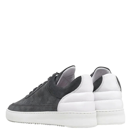 Filling Pieces Low Top Ripple Perforated Dark Grey-B