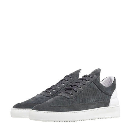 Filling Pieces Low Top Ripple Perforated Dark Grey-C