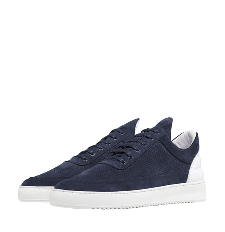 Filling Pieces Low Top Ripple Perforated Navy-C