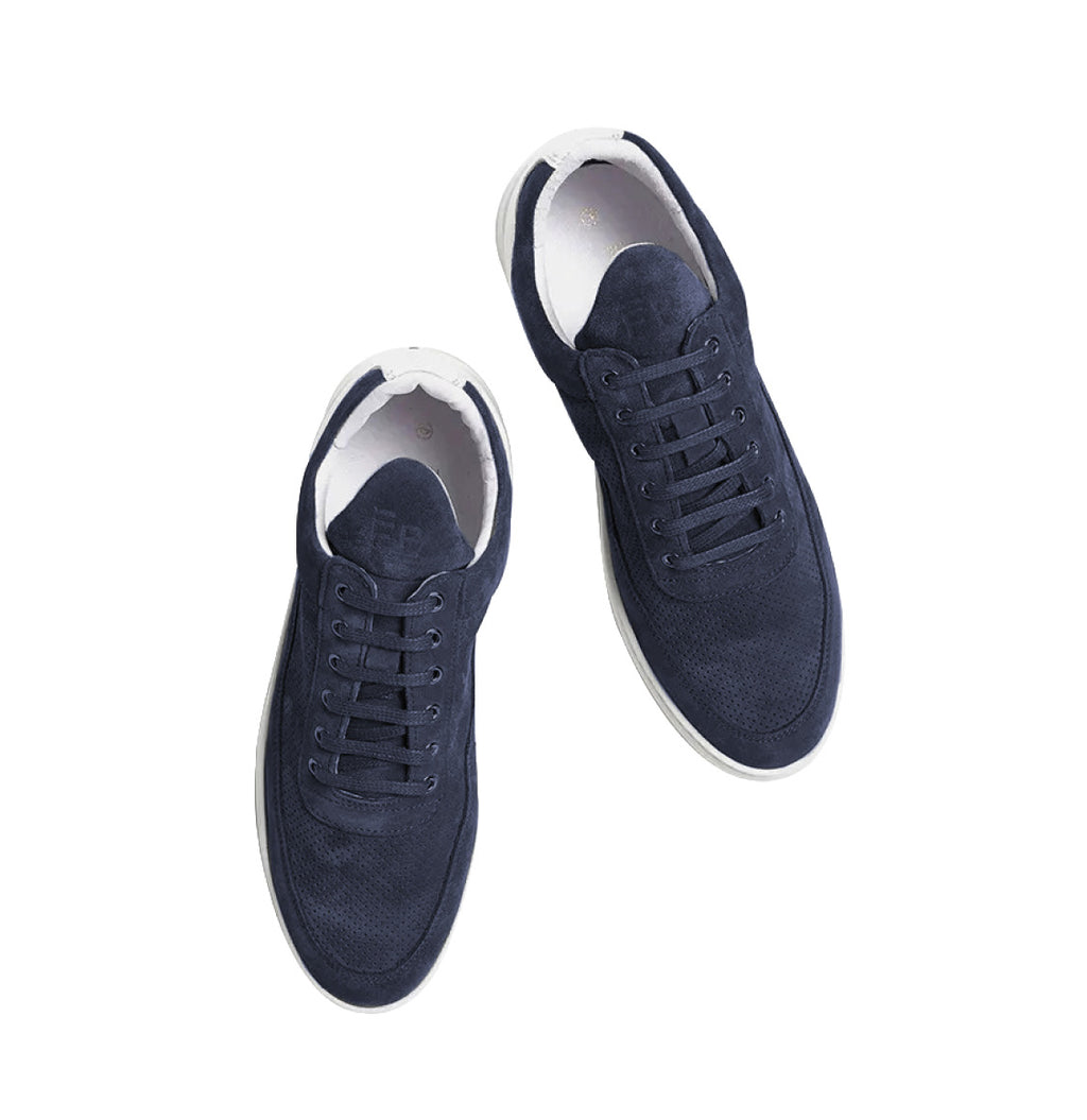 Filling Pieces Low Top Ripple Perforated Navy-D