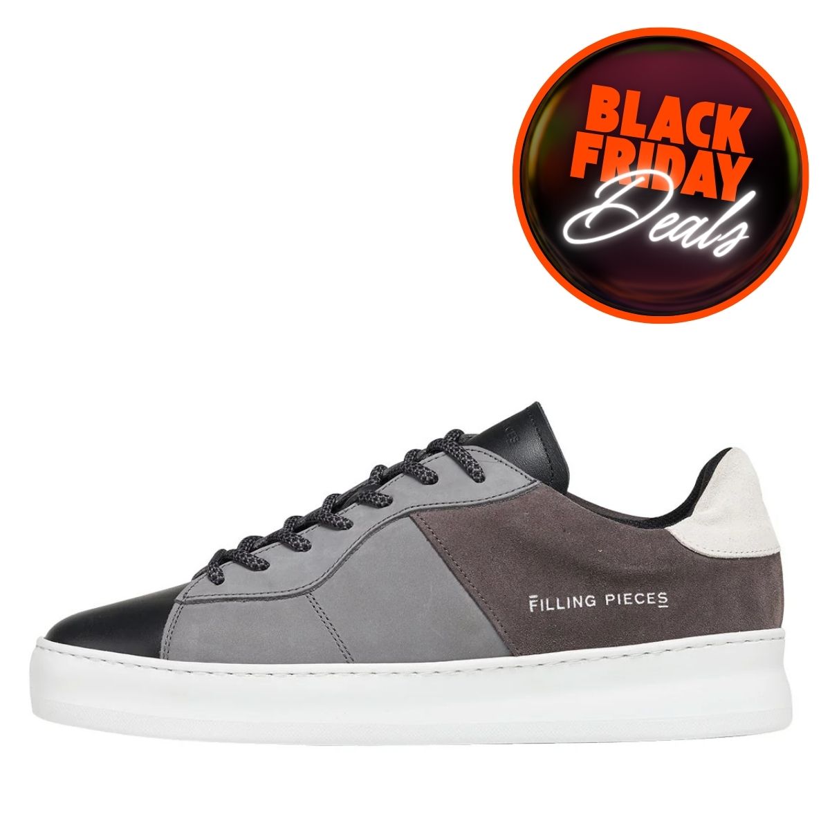 Ανδρικά Αθλητικά Παπούτσια Filling Pieces Low Plain Court Black Grey