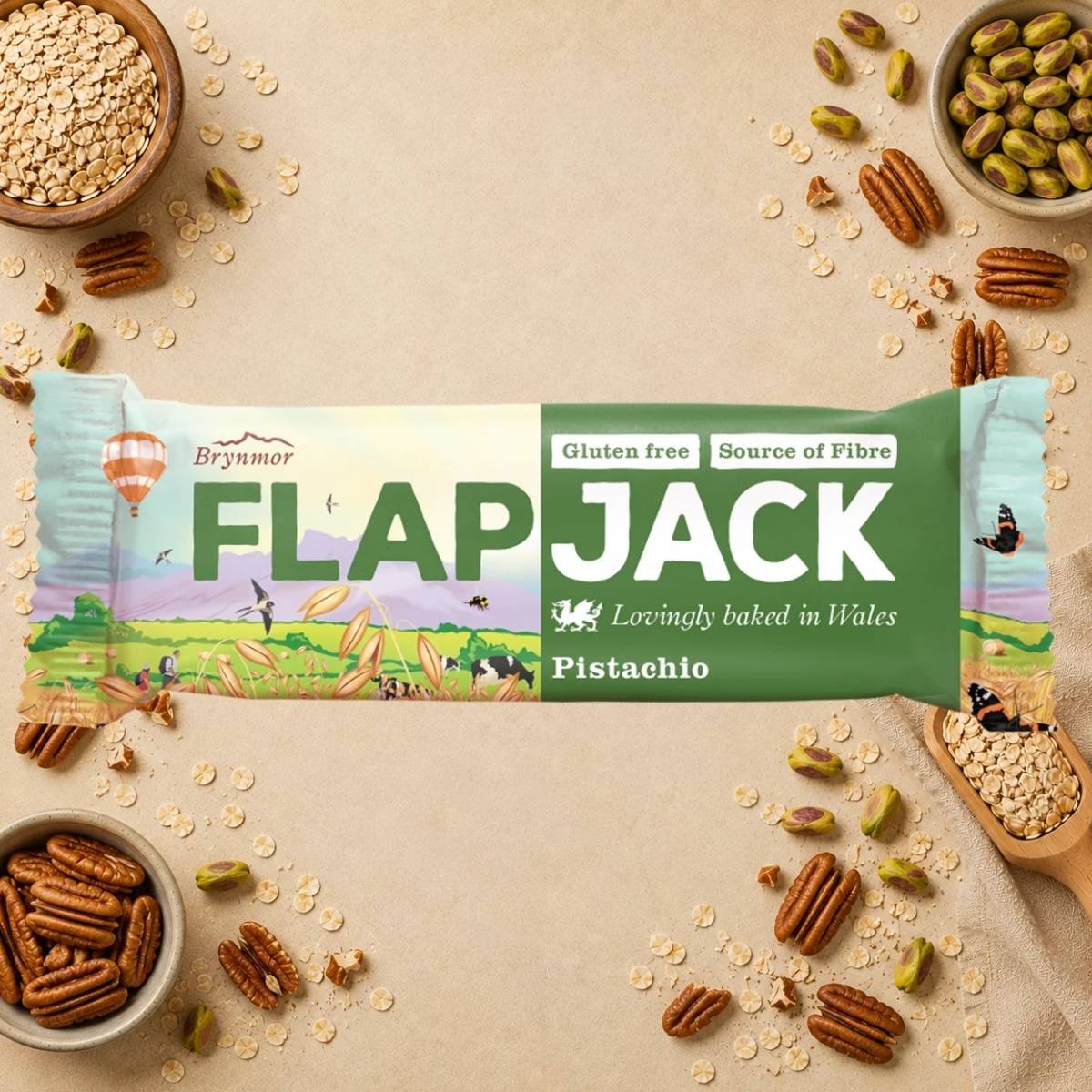 Μπάρα Δημητριακών με Βρώμη και Φυστίκι Flapjack Pistachio