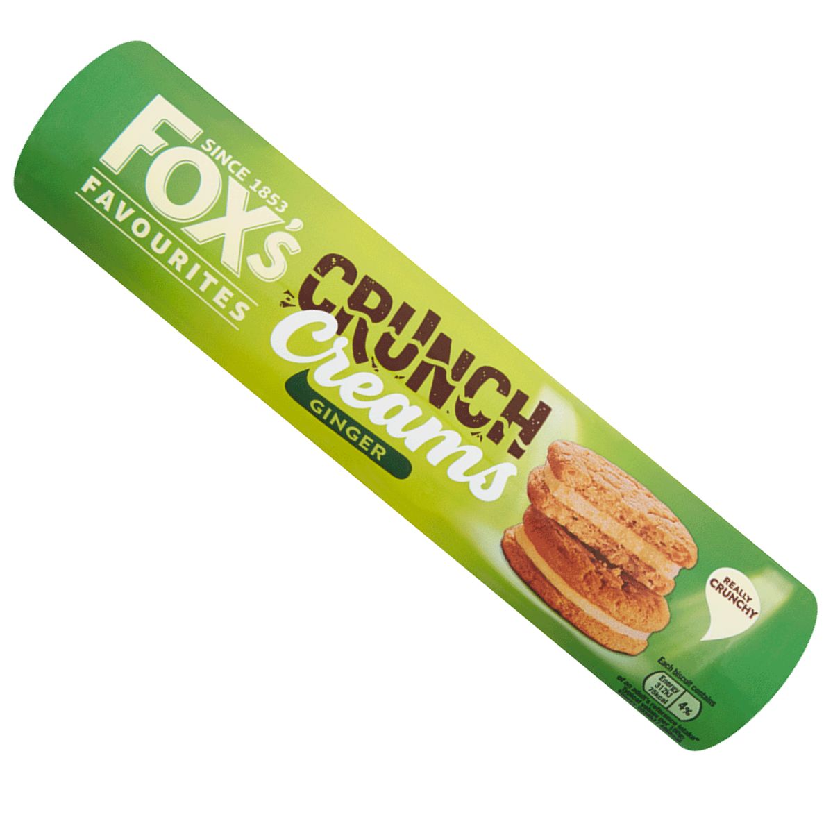 Μπισκότα Βρώμης Με Κρέμα Βανίλια Και Τζίντερ Foxs Crunch Creams Ginger Oat Biscuits