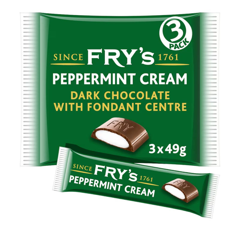 Μπάρες με Μαύρη Σοκολάτα και Κρέμα Μέντας Frys Dark Chocolate Peppermint Cream Bars